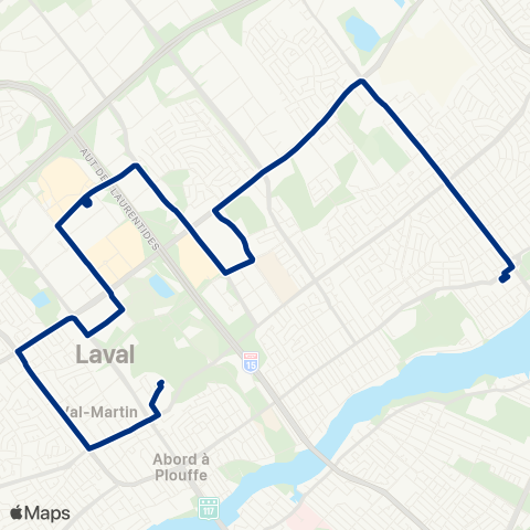 STL Métro Cartier – Chomedey map