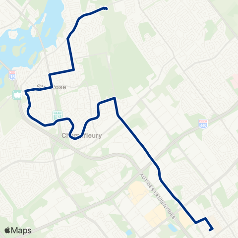 STL Gare Sainte-Rose – Métro Montmorency map