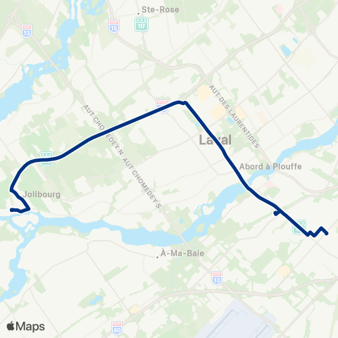 STL Sainte-Dorothée – Métro Côte-Vertu map