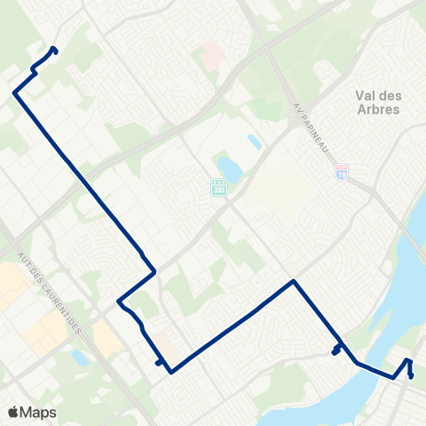 STL Gare Vimont – Métro Henri-Bourassa map
