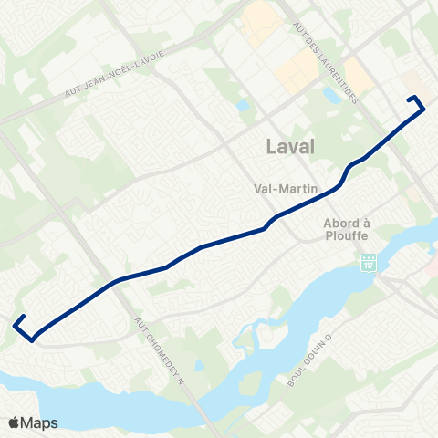 STL Métro Montmorency map