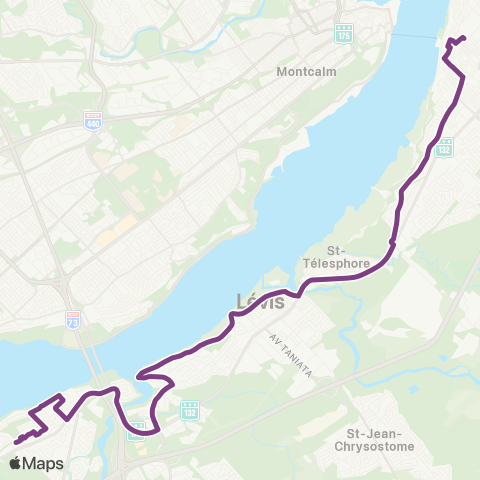 STLévis Saint-Romuald / UQAR - Lévis centre map