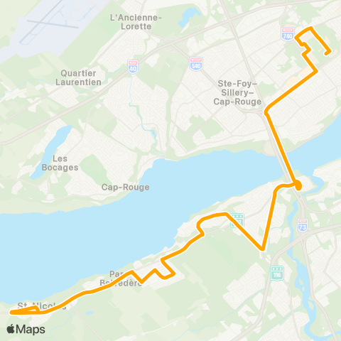 STLévis St-Nicolas - Sainte-Foy Centre map
