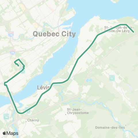 STLévis Lauzon - Sainte-Foy Centre map