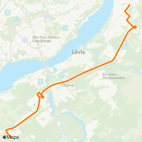 STLévis Saint-Nicolas - Lévis centre map
