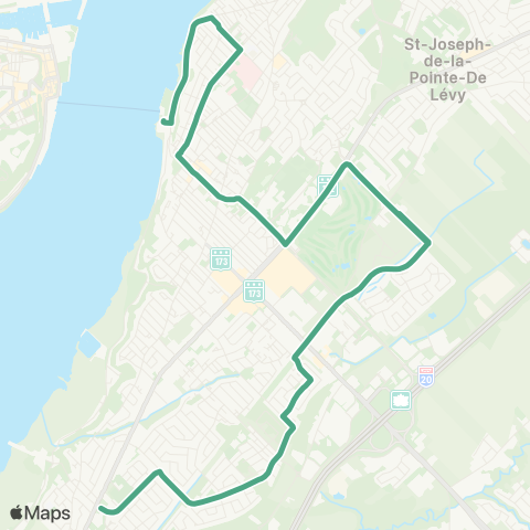 STLévis Saint-David – Lévis centre map