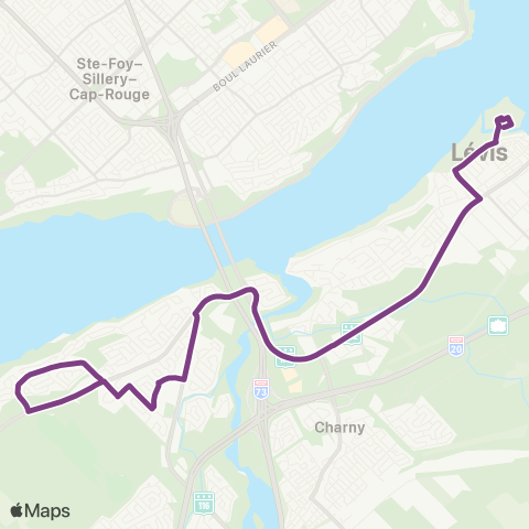 STLévis Collège de Lévis / Marcelle-Mallet - St-Nicolas - Bernières map
