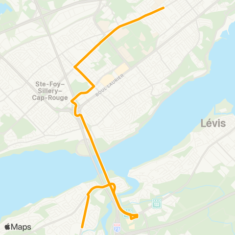 STLévis Parc-Relais-Bus des Rivières / Cégep Garneau map