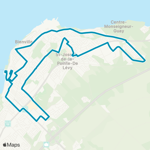 STLévis Lévis centre - Lauzon map