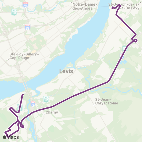 STLévis Collège de Lévis / Marcelle-Mallet - St-Nicolas / Presqu’Île map
