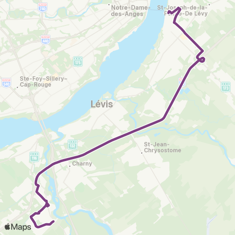 STLévis St-Rédempteur / Bernières E. - Juvénat Notre-Dame map