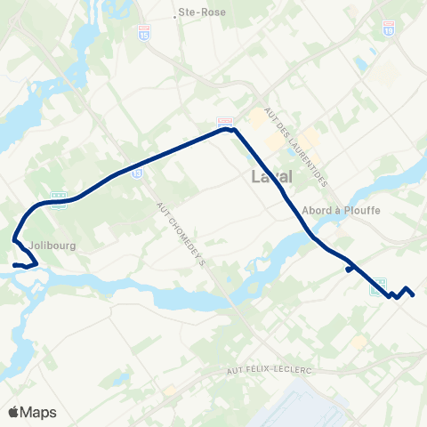 STL Sainte-Dorothée – Métro Côte-Vertu map