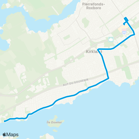 STM Sainte-Anne-de-Bellevue map