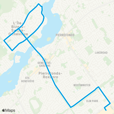 STM Jacques-Bizard map