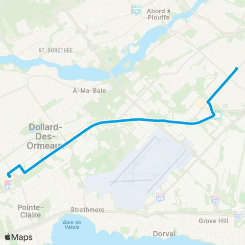 STM Transcanadienne map