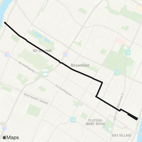 STM Saint-Michel map