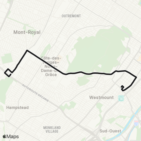 STM Côte-des-Neiges map