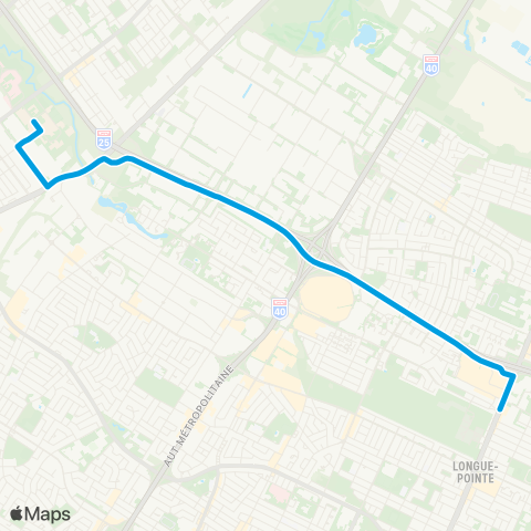 STM Express Cégep Marie-Victorin map