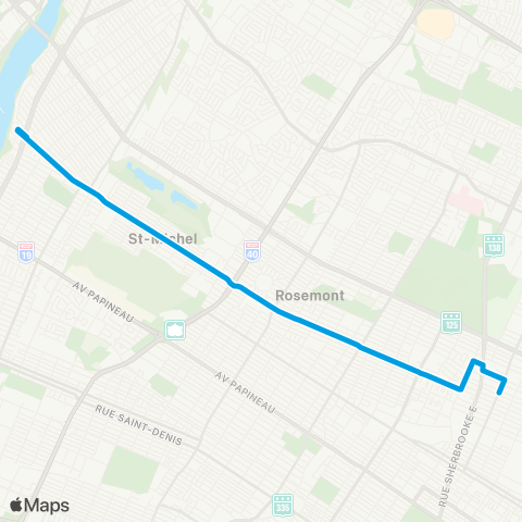STM Express Saint-Michel map