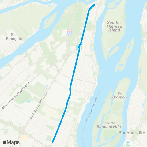 STM Express Sherbrooke map