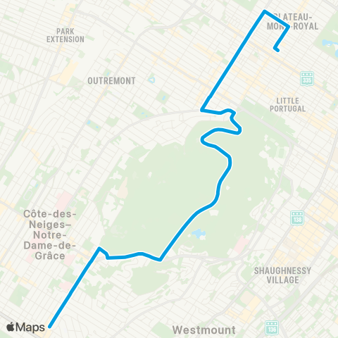 STM Parc-du-Mont-Royal / Oratoire map