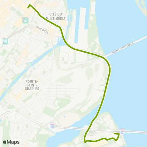 STM Service Spécial REM Île-des-Soeurs map