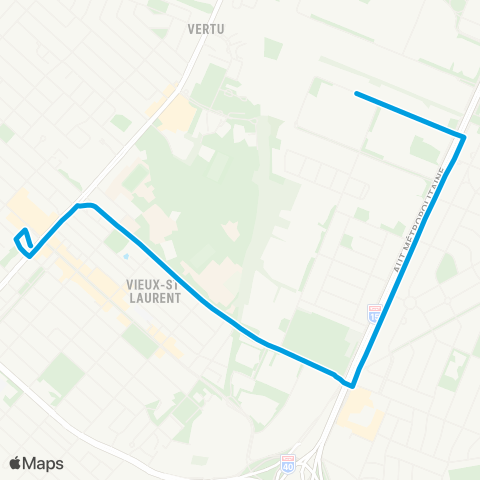 STM REM Côte-de-Liesse / Côte-Vertu map