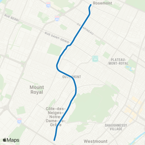 STM Bleue map