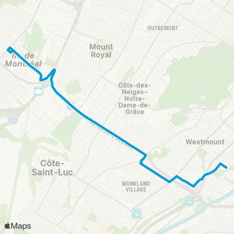 STM Décarie map