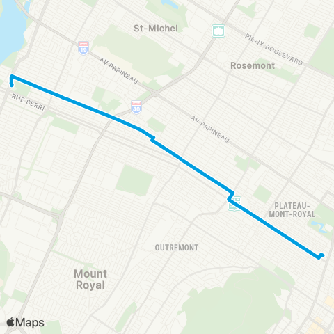 STM Saint-Denis / Saint-Hubert map