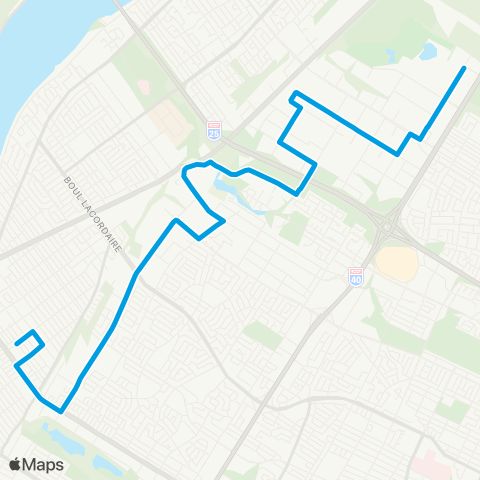 STM Des Grandes-Prairies map