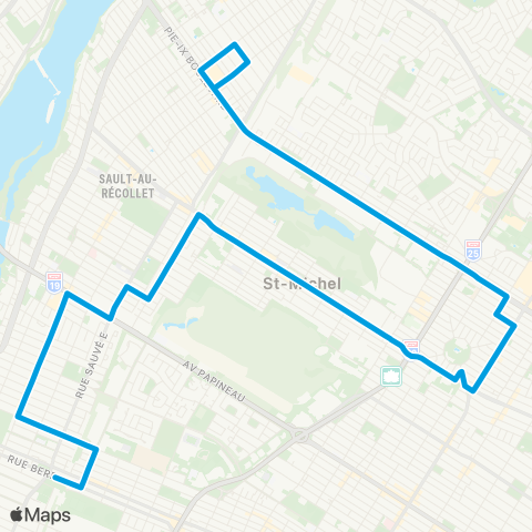 STM Saint-Michel / Ahuntsic map
