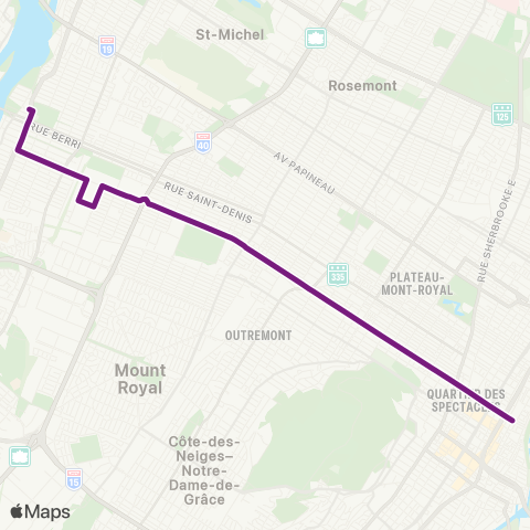 STM Boulevard Saint-Laurent map
