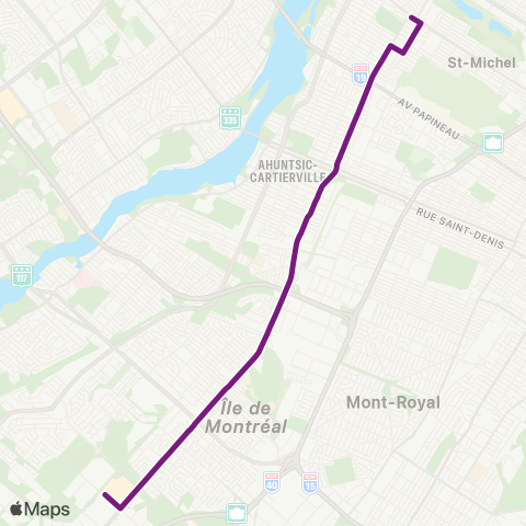 STM Sauvé / Côte-Vertu map