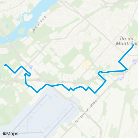 STM Griffith / Saint-François map