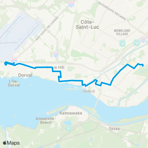 STM Dorval / Angrignon map