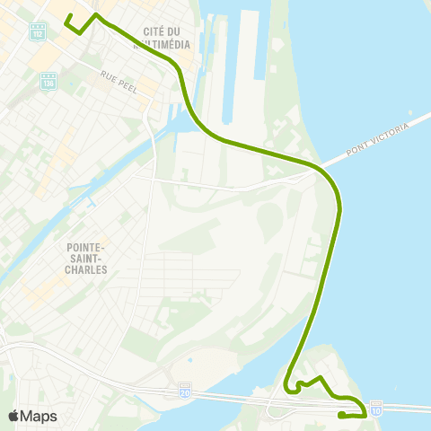 STM REM Île-des-Sœurs / Gare Centrale map
