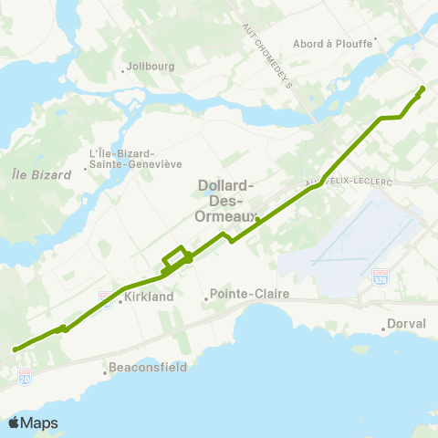 STM REM Anse-À-l'Orme / Bois-Franc map