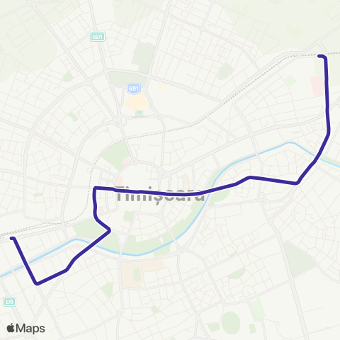 Transport Public Timișoara Gara de Nord - Stația Meteorologică map