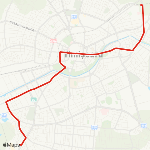 Transport Public Timișoara Shopping City - Stația Meteorologică map
