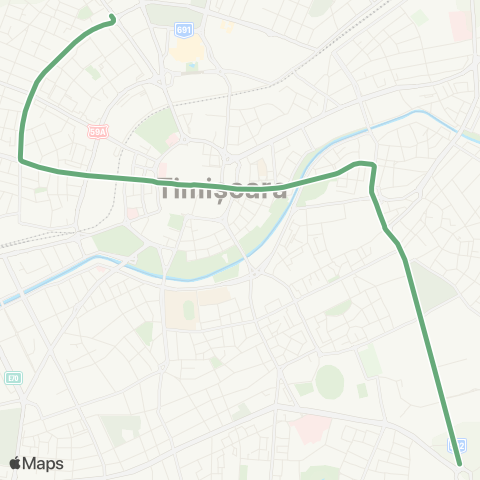 Transport Public Timișoara Calea Torontalului (Ciocanul) - Piața Gh. Domășneanu (AEM) map