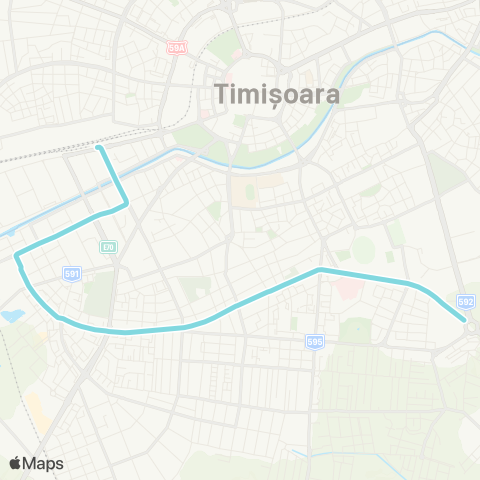 Transport Public Timișoara Gara de Nord - Piața Gh. Domășneanu (AEM) map