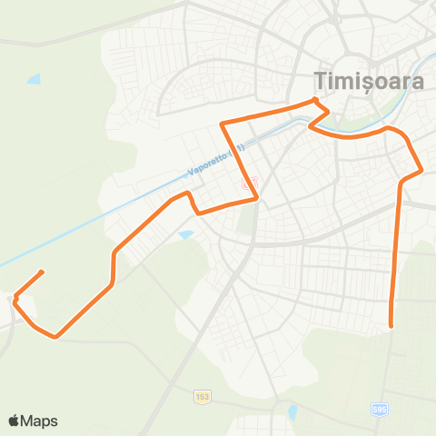 Transport Public Timișoara Apicultorilor - Elba map