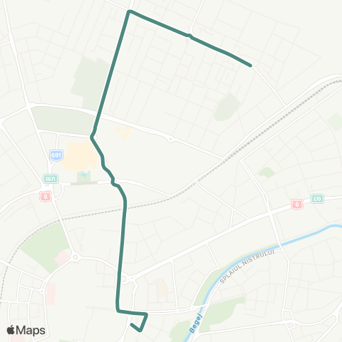 Transport Public Timișoara Traian Grozăvescu (Poșta Mare) - Stuparilor map