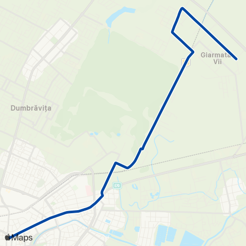Transport Public Timișoara Timișoara - Giarmata Vii map