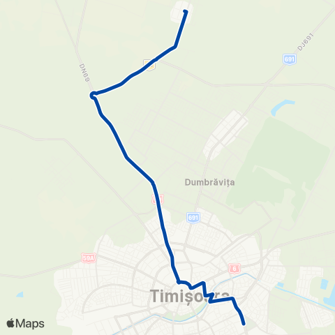 Transport Public Timișoara Timișoara - Covaci map
