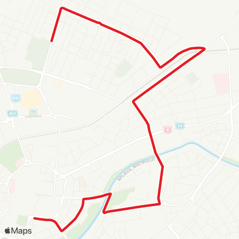 Transportul școlar Stuparilor - Liceul J. L. Calderon map