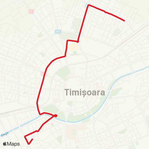 Transportul școlar Stuparilor - Colegiul Național Bănățean map