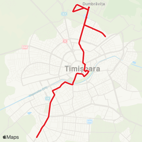 Transportul școlar Pod Calea Șagului - British School map