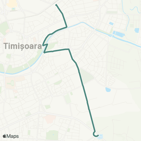 Transport Public Timișoara Piața Gh. Domășneanu (AEM) - Gara de Est map